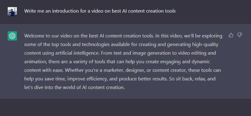 ChatGPT YouTube video introduction