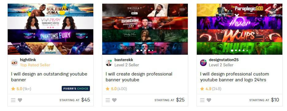 fiverr youtube banner design