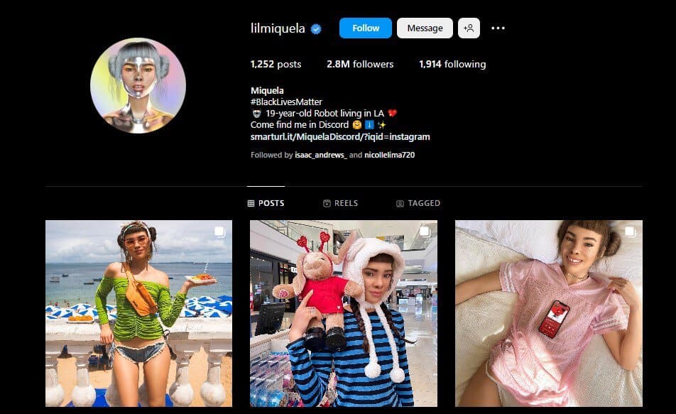 miquela AI influencer Instagram