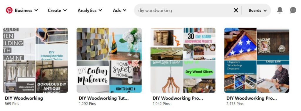 Pinterest board woodworking
