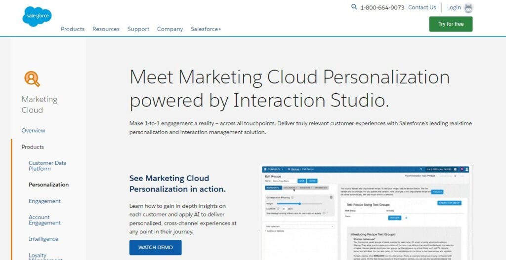 salesforce marketing cloud personalization