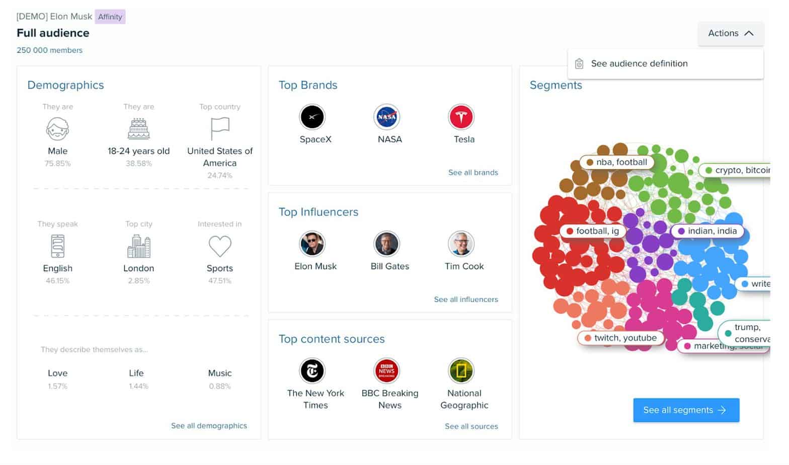 SemRush Audience Insight Tool