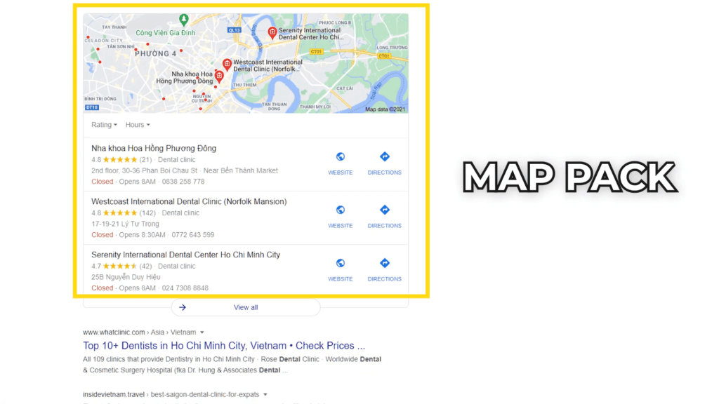 Google map pack