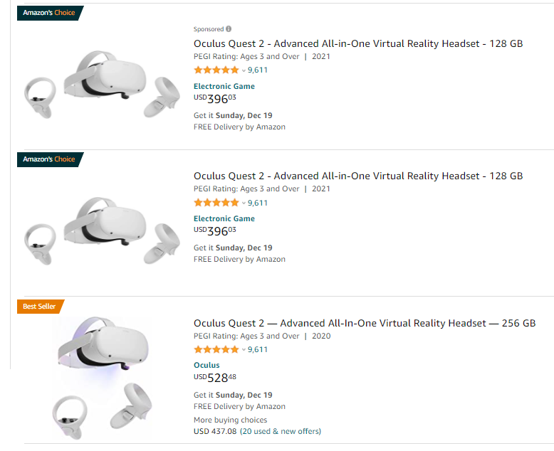 amazon oculus quest 