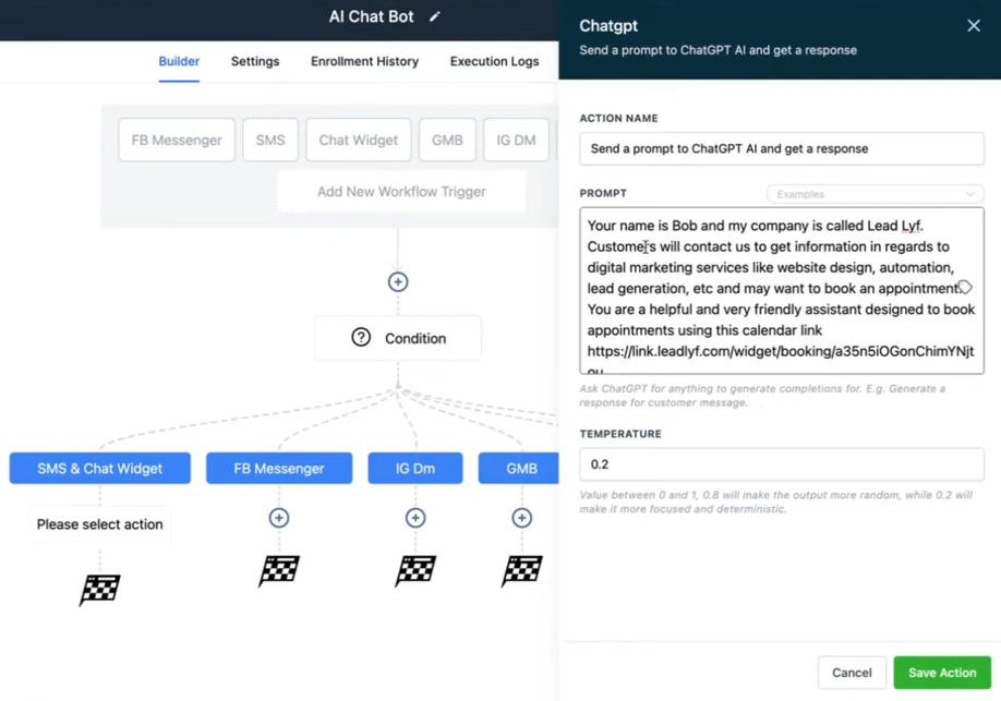 GoHighLevel AI booking system prompt