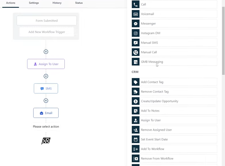 gohighlevel SMS automation