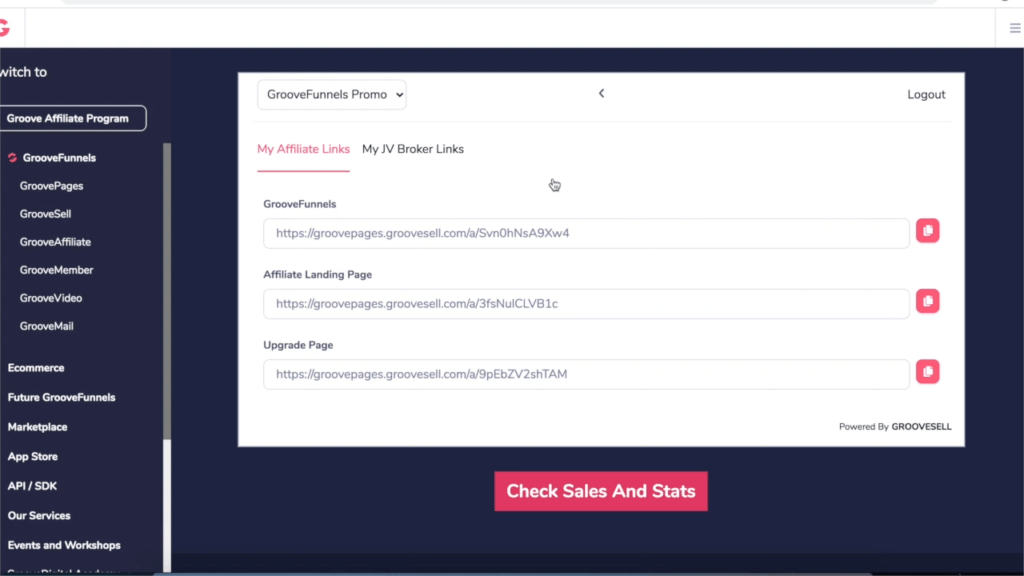 GrooveFunnels affiliate links