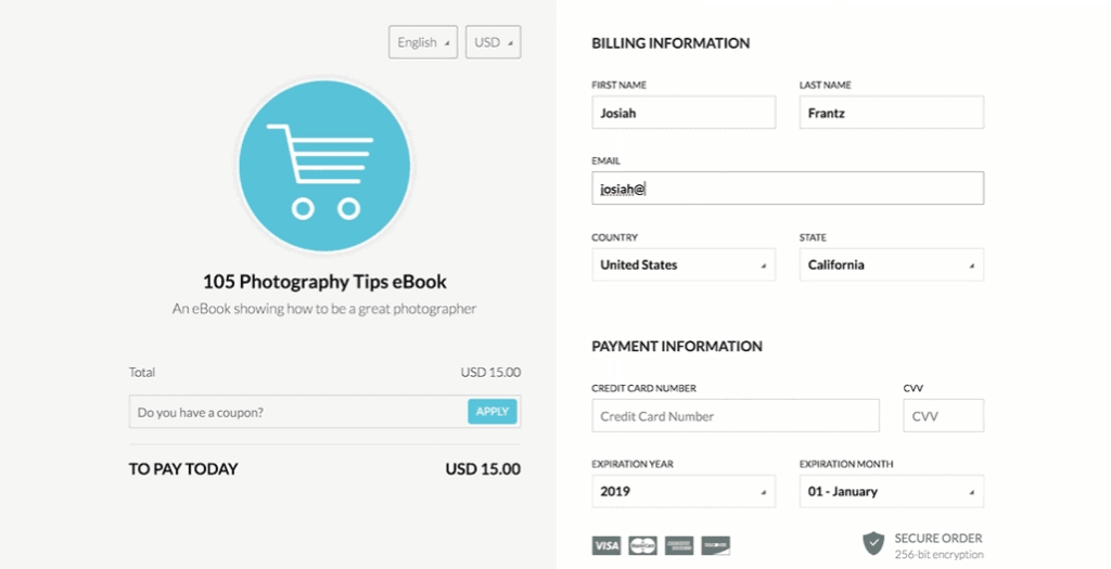 Kartra checkout template