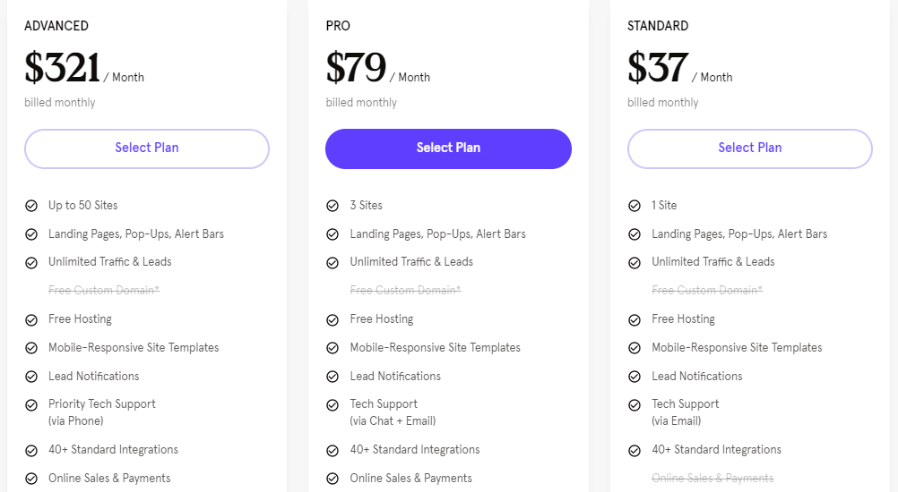 LeadPages pricing