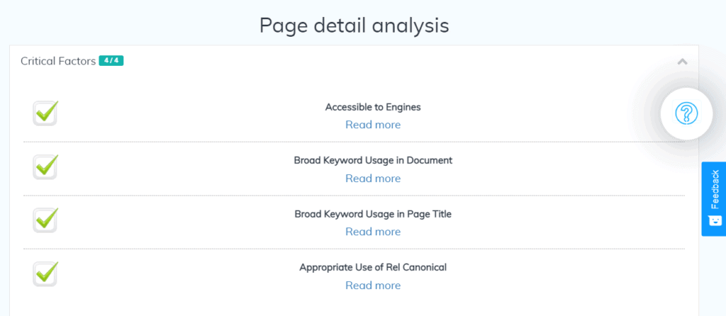 page detail analysis