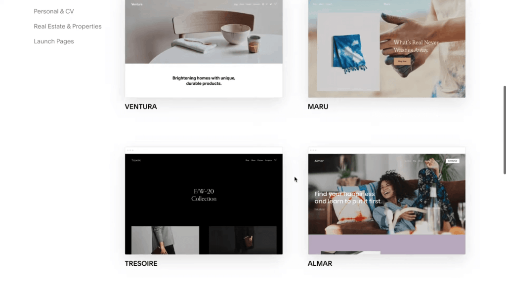 Squarespace templates