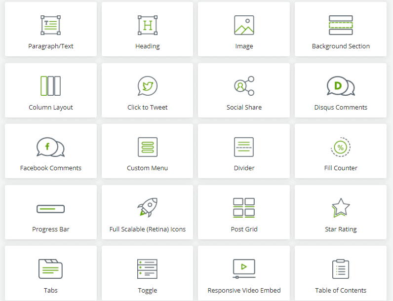 Thrive Architect elements